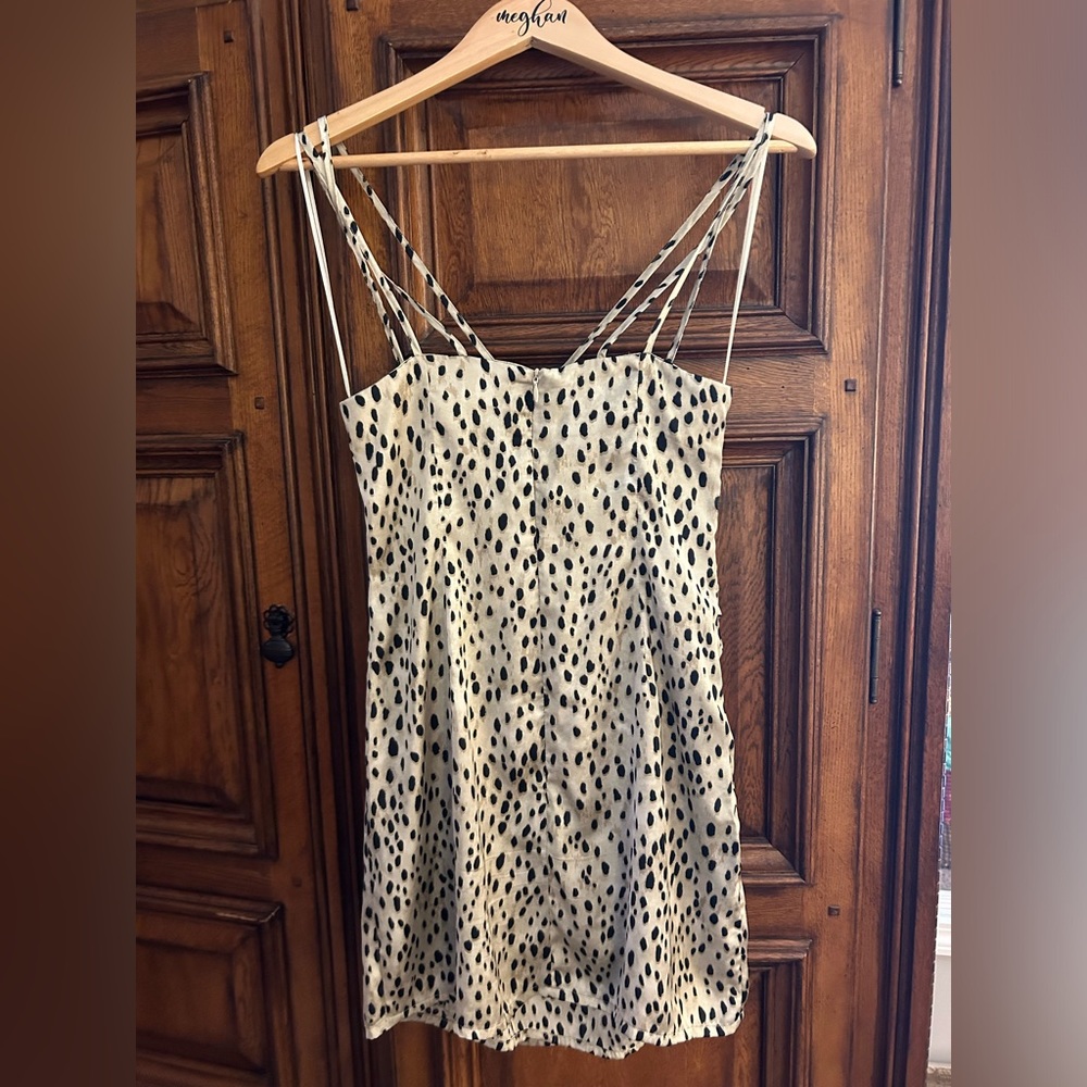 Zara animal print satin mini dress - Picture 3 of 4